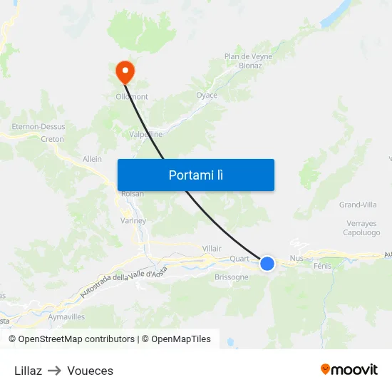 Lillaz to Voueces map