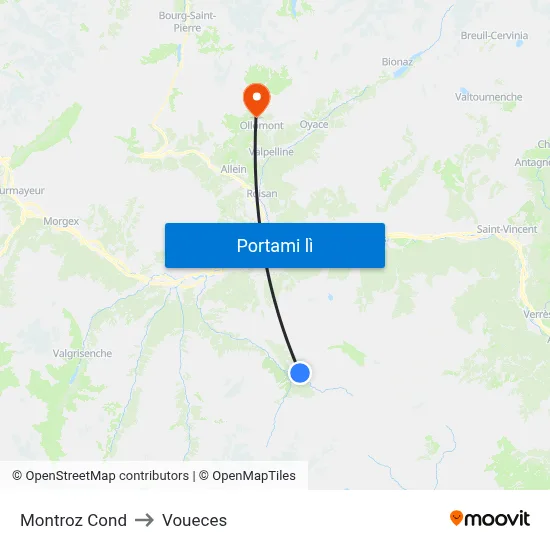 Montroz Cond to Voueces map
