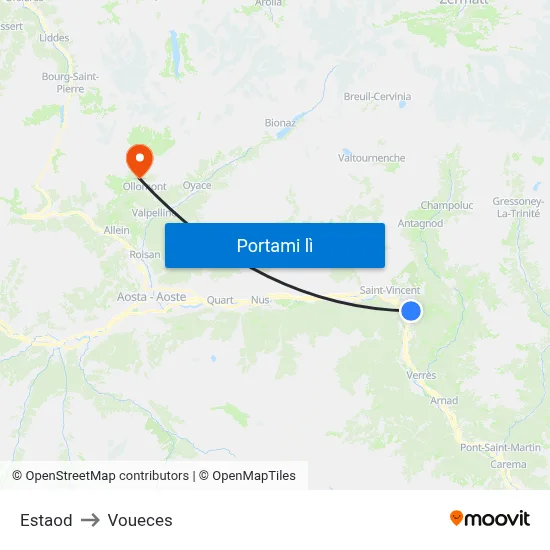 Estaod to Voueces map