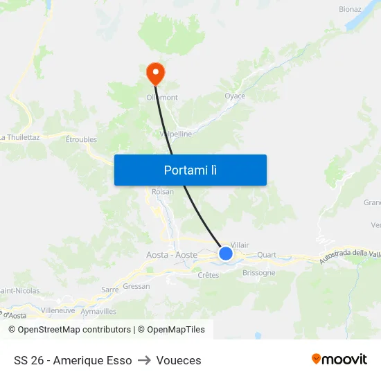 SS 26 - Amerique Esso to Voueces map