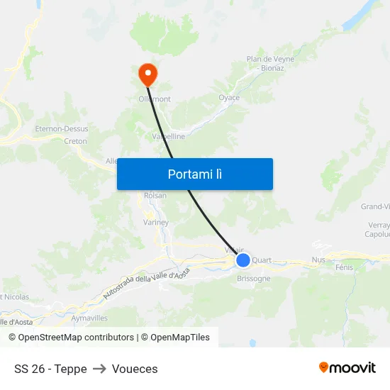SS 26 - Teppe to Voueces map
