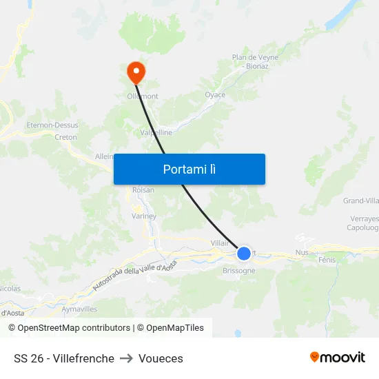 SS 26 - Villefrenche to Voueces map