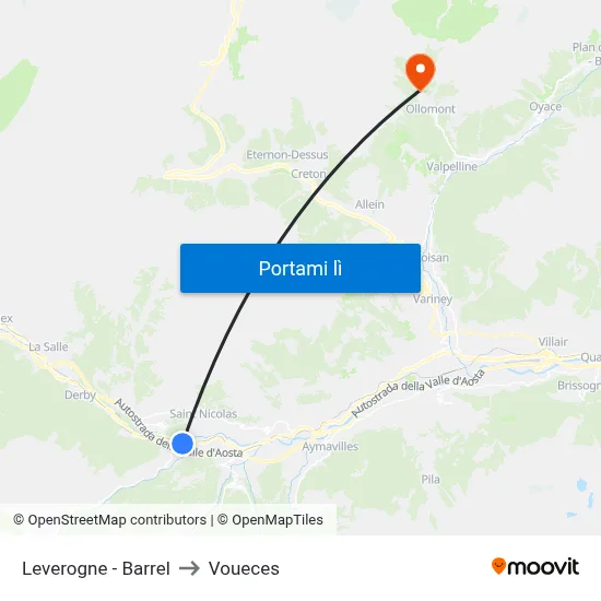 Leverogne - Barrel to Voueces map