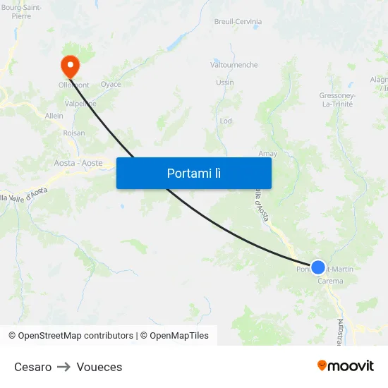 Cesaro to Voueces map