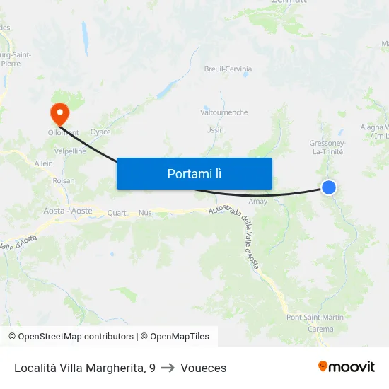 Località Villa Margherita, 9 to Voueces map