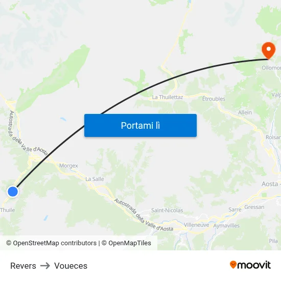 Revers to Voueces map