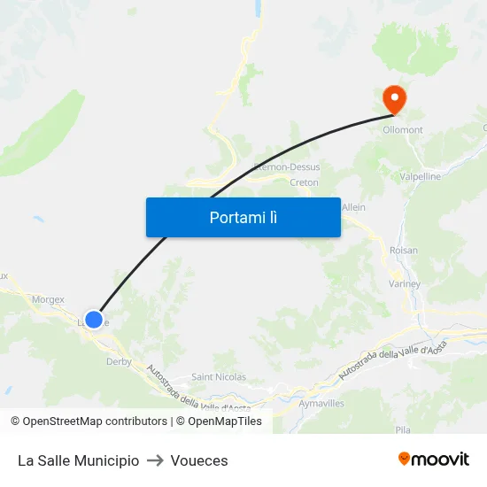 La Salle Municipio to Voueces map
