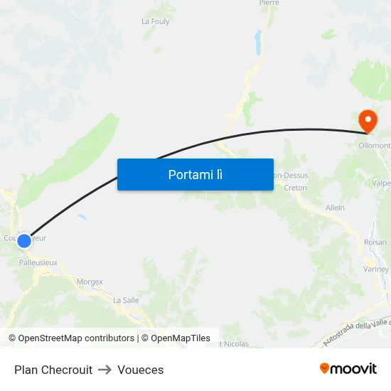 Plan Checrouit to Voueces map