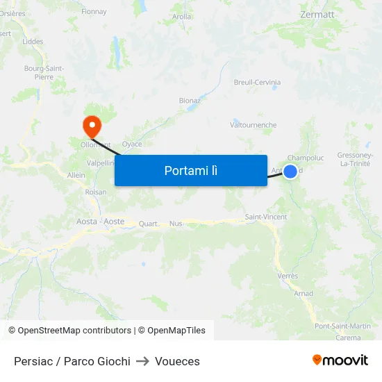 Persiac / Parco Giochi to Voueces map