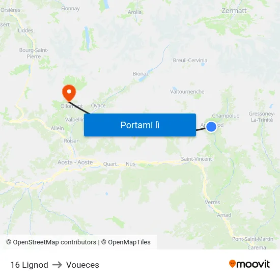 16 Lignod to Voueces map