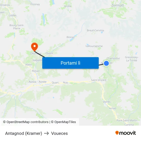 Antagnod (Kramer) to Voueces map