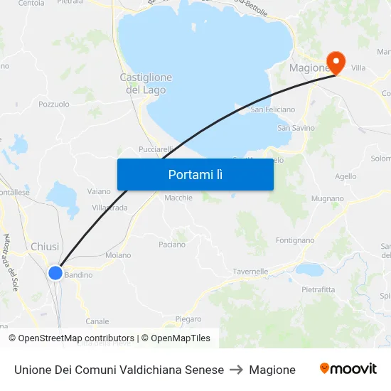 Unione Dei Comuni Valdichiana Senese to Magione map