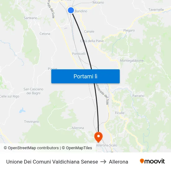 Unione Dei Comuni Valdichiana Senese to Allerona map
