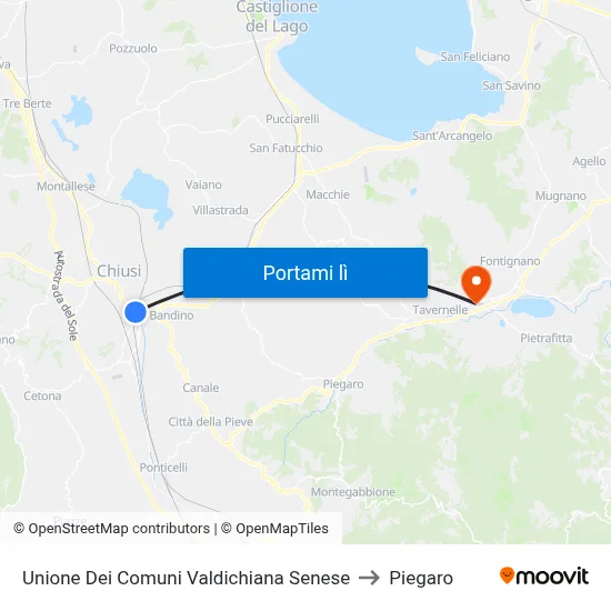 Unione Dei Comuni Valdichiana Senese to Piegaro map