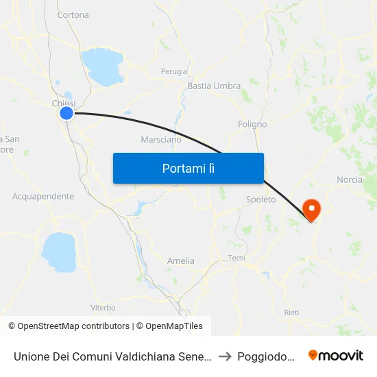 Unione Dei Comuni Valdichiana Senese to Poggiodomo map