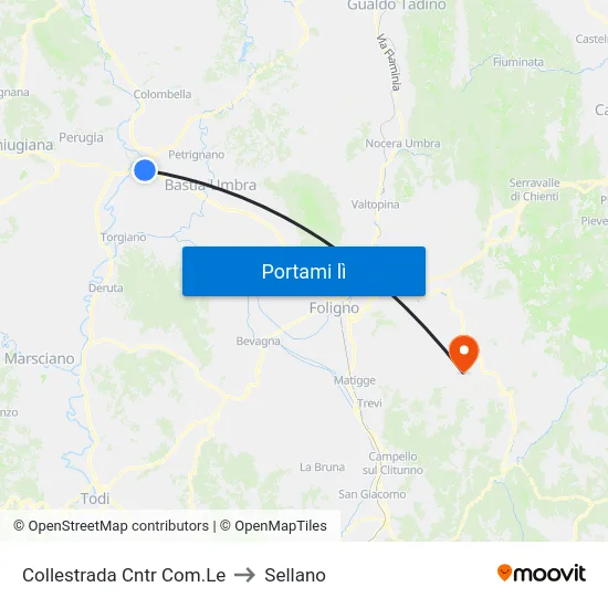 Collestrada Cntr Com.Le to Sellano map