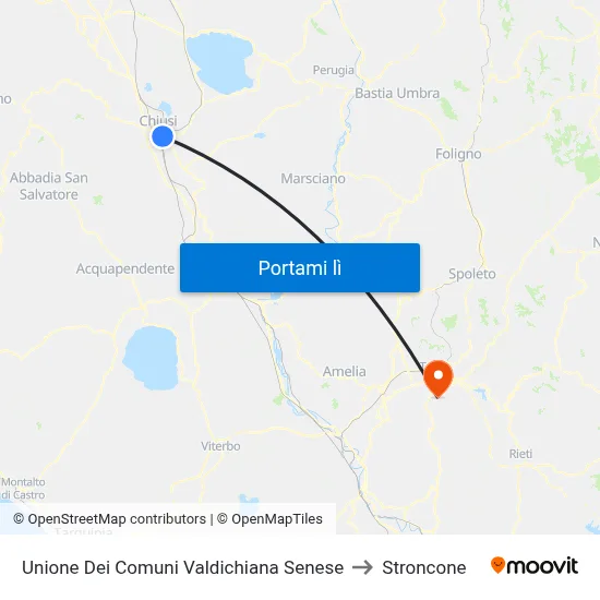 Unione Dei Comuni Valdichiana Senese to Stroncone map
