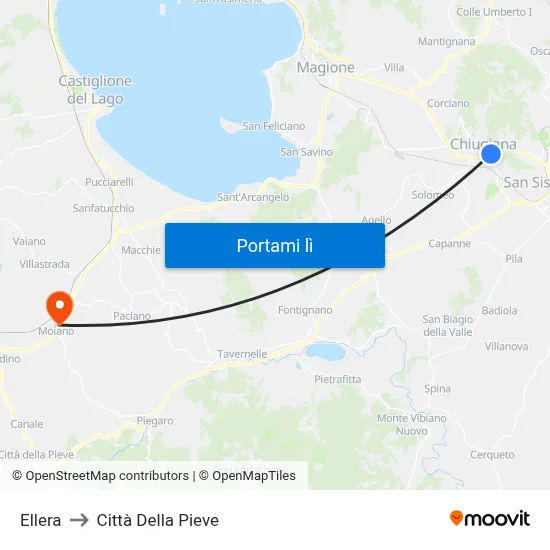 Ellera to Città Della Pieve map