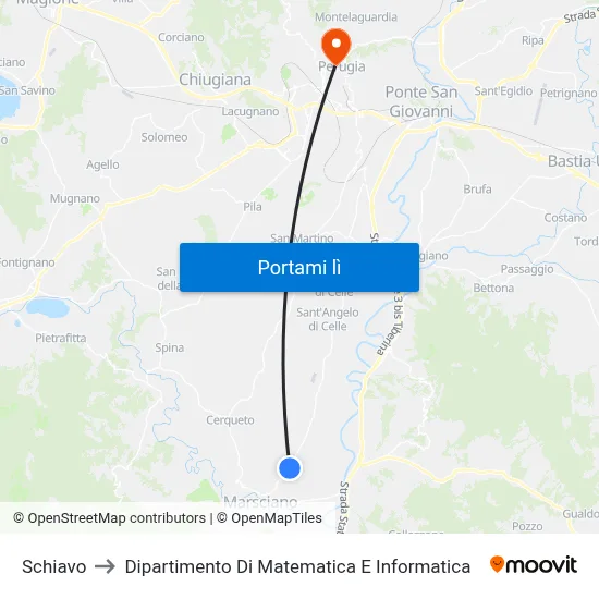 Schiavo to Dipartimento Di Matematica E Informatica map