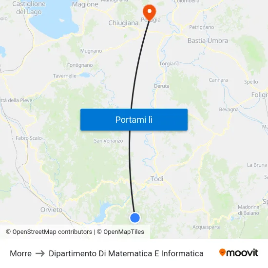 Morre to Dipartimento Di Matematica E Informatica map