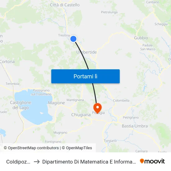 Coldipozzo to Dipartimento Di Matematica E Informatica map