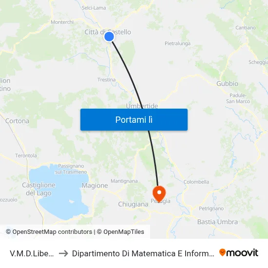 V.M.D.Liberta to Dipartimento Di Matematica E Informatica map
