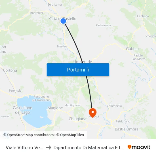 Viale Vittorio Veneto 2 to Dipartimento Di Matematica E Informatica map