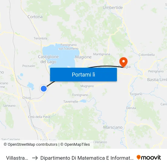Villastrada to Dipartimento Di Matematica E Informatica map