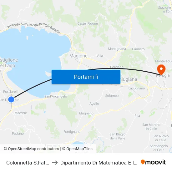 Colonnetta S.Fatucchio to Dipartimento Di Matematica E Informatica map