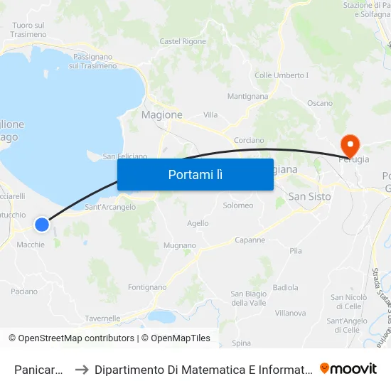 Panicarola to Dipartimento Di Matematica E Informatica map