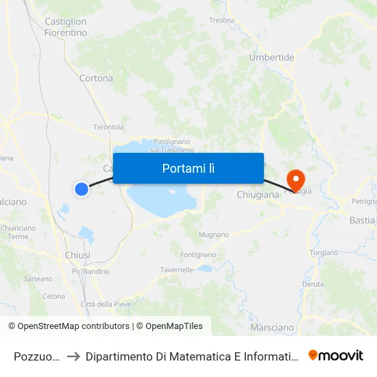 Pozzuolo to Dipartimento Di Matematica E Informatica map