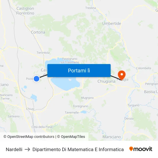 Nardelli to Dipartimento Di Matematica E Informatica map