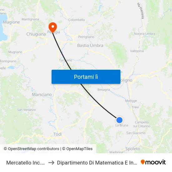 Mercatello Inc.Fratta to Dipartimento Di Matematica E Informatica map