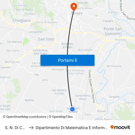 S. N. Di Celle to Dipartimento Di Matematica E Informatica map