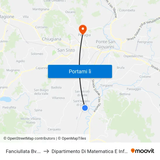Fanciullata Bv.Staz. to Dipartimento Di Matematica E Informatica map