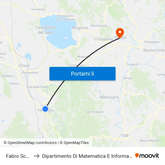 Fabro Scalo to Dipartimento Di Matematica E Informatica map