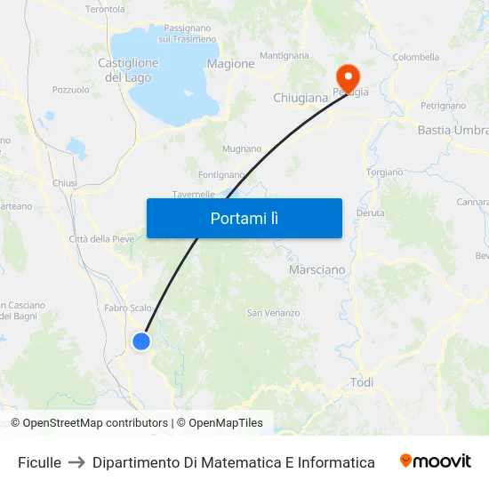 Ficulle to Dipartimento Di Matematica E Informatica map