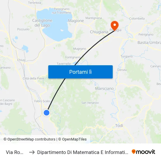 Via Roma to Dipartimento Di Matematica E Informatica map