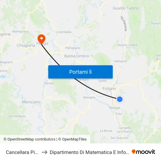 Cancellara Piazza to Dipartimento Di Matematica E Informatica map