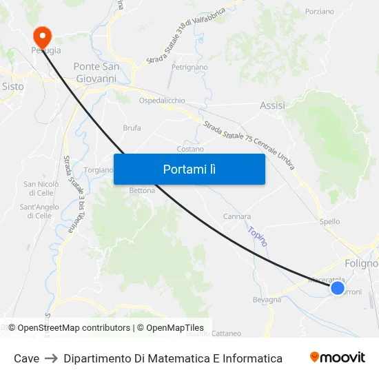 Cave to Dipartimento Di Matematica E Informatica map