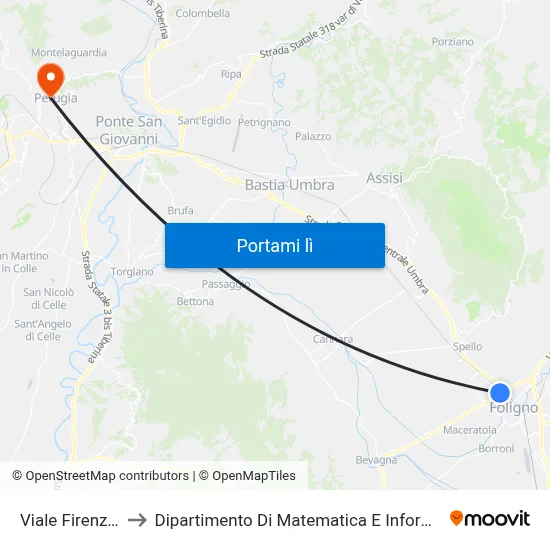 Viale Firenze 8 to Dipartimento Di Matematica E Informatica map