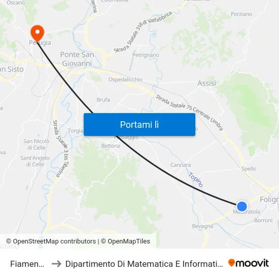 Fiamenga to Dipartimento Di Matematica E Informatica map