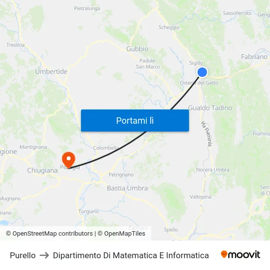 Purello to Dipartimento Di Matematica E Informatica map