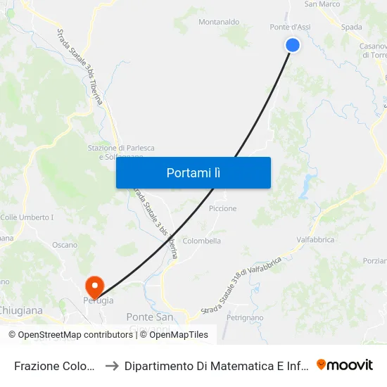 Frazione Colonnata to Dipartimento Di Matematica E Informatica map
