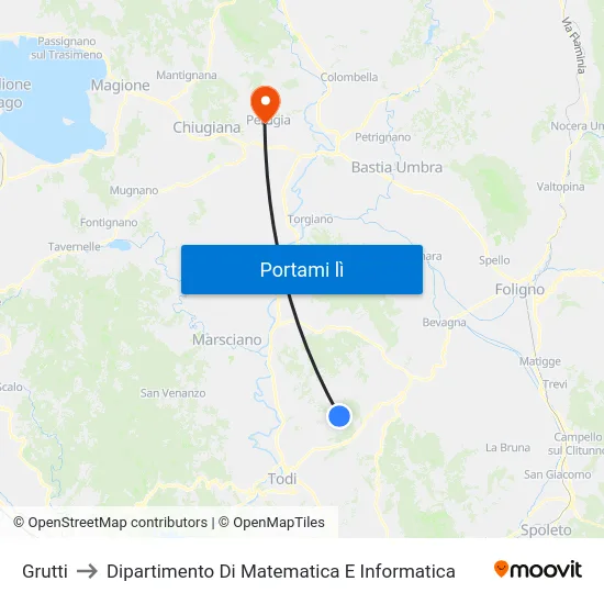 Grutti to Dipartimento Di Matematica E Informatica map