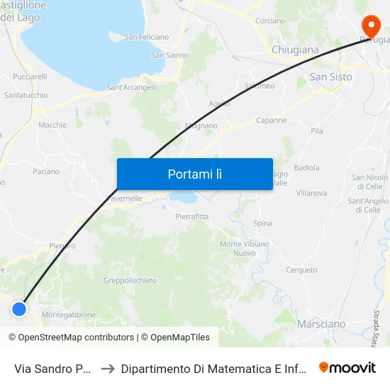 Via Sandro Pertini to Dipartimento Di Matematica E Informatica map