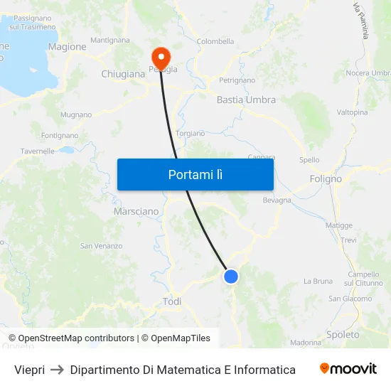 Viepri to Dipartimento Di Matematica E Informatica map