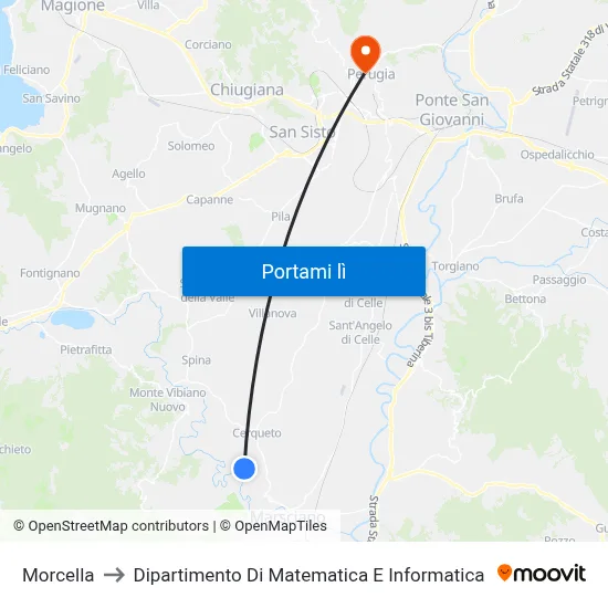 Morcella to Dipartimento Di Matematica E Informatica map