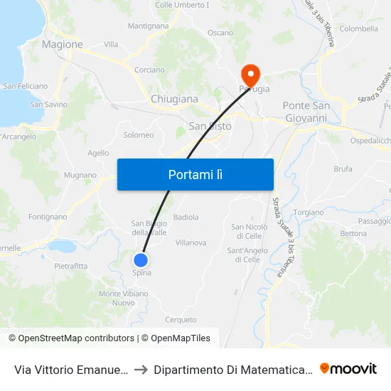 Via Vittorio Emanuele In Spina to Dipartimento Di Matematica E Informatica map