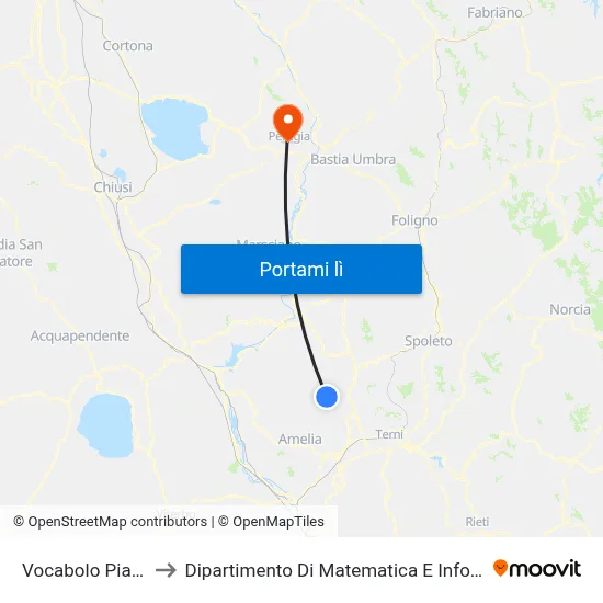 Vocabolo Piaggia to Dipartimento Di Matematica E Informatica map